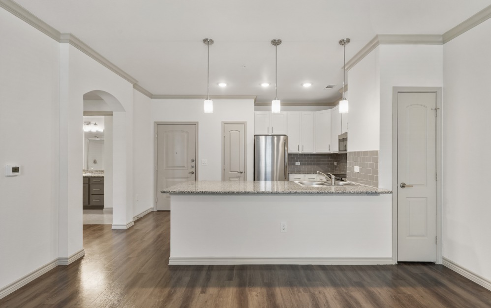 Well-lit kitchen with ample counter space