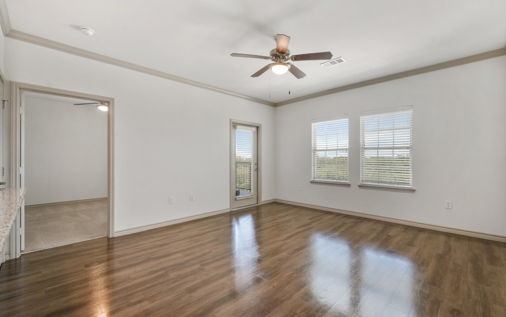 Open space living area with natural lighting