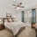 spacious, carpeted bedroom
