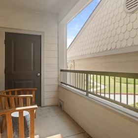 Private Balcony chairs and table on private balcony